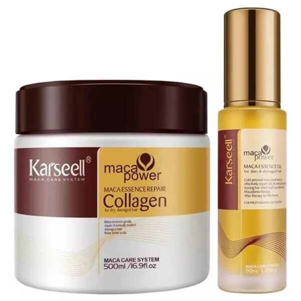 Karseell duo Mascarilla capilar de colágeno + conjunto de aceite de argán