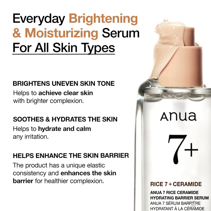 Anua 7+ Rice Ceramide Hydrating Barrier Serum 50ml - Imagen 4